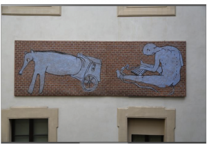 Il murale staccato ed esposto a Palazzo Pepoli (foto: Dailybest - © 2016 DAILYBEST by BetterDays srl)