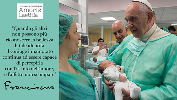 Papa Francesco: Discorso sull'amore tra la donna e l'uomo  ai membri della Pontificia Accademia per la Vita
